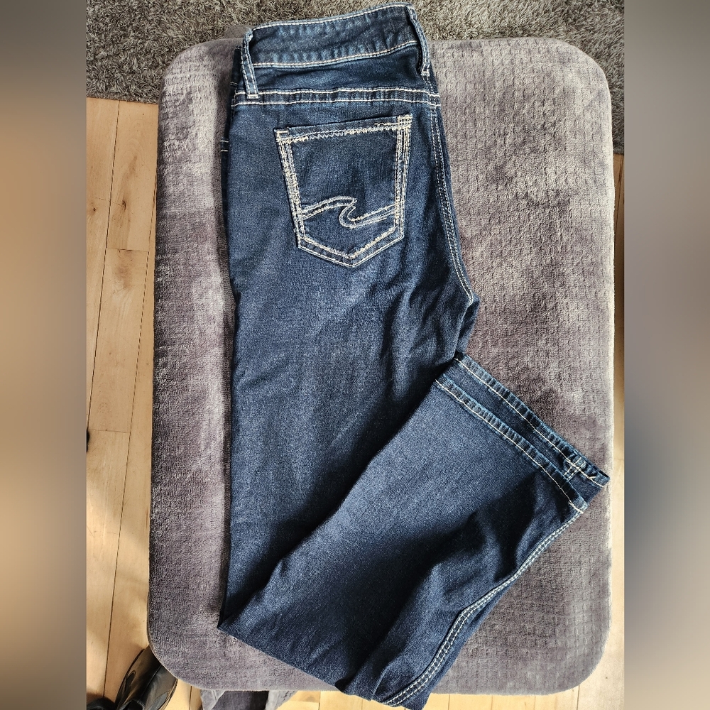 Silver Jeans Suki Slim Boot Women's Dark Blue Boot Cut Jeans 31x31